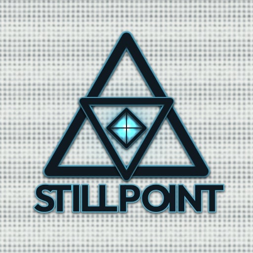 StillPoint logo: an outlined pyramid surrounding a glowing cyan diamond, above the game’s name.